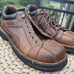 GBX Oxford Shoes Men's Brown Leather Cannon Vintage 90s Y2K Size 13 READ AS IS